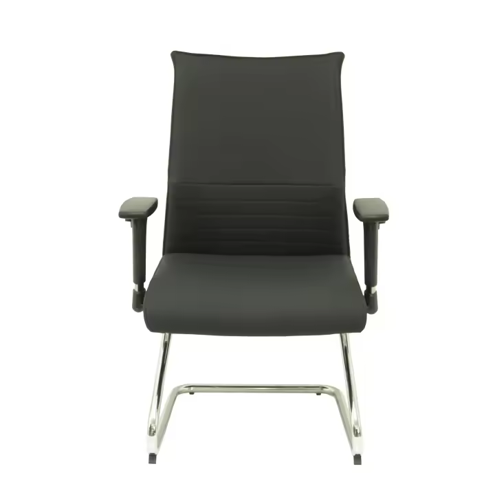 Piqueras Y Crespo Sillón Albacete para Visitas Ergonómico y de Diseño en Piel Negro - 1