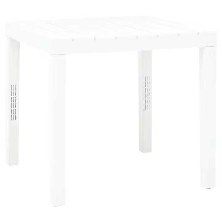 Mesa de Jardín de plástico Blanco 78x78x72 cm - 1