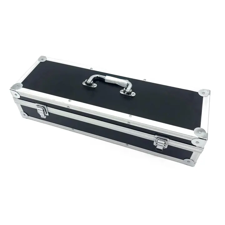 Flight Case - Caja de almacenamiento portátil de aluminio . 45 x 14,5 x 10,5 cm Exterior Aprox - 1