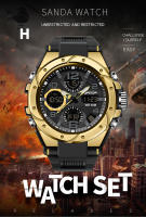 Reloj Deportivo Para Hombre SANDA G Estilo Dual Display LED Digital Quartzo Impermeable 50M Reloj Militar Con Pantalla Luminosa Y Alarmas - details 11