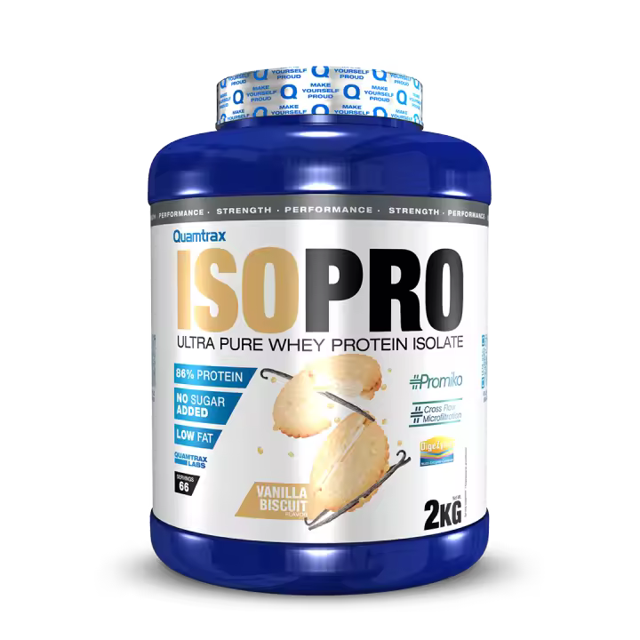 ISOPRO CFM 2 kg + BCAA 2:1:1 Naranja de REGALO - Proteína Aislada de Suero de Alta Calidad QUAMTRAX - 1