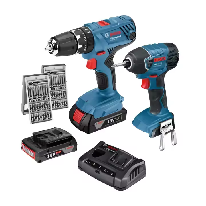 Taladro con Percusión a Batería Bosch GSB 18V-21 - 55 Nm de Par de Giro Duro - 1