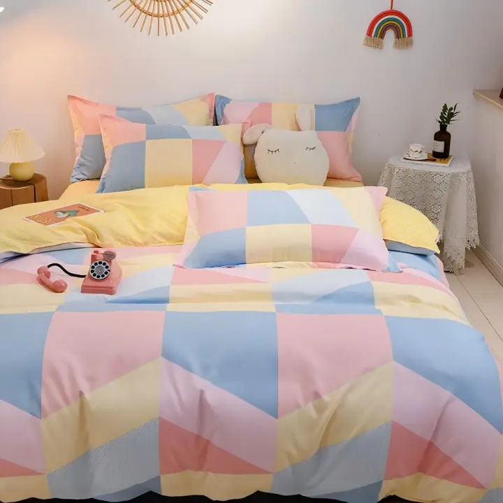 Juego de Funda Nórdica 4 Piezas de Algodón Alta Calidad Juego de Ropa de Cama- Dibujo Elegante - Varios Tamaños Disponibles - 1