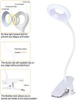 Luz de Lectura with clip para cabina de Cama, lámpara de Lectura regulable con control tátil y Cuello flexible, Luz Nocturna - details 2