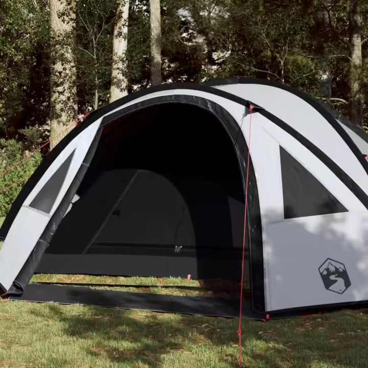 vidaXL Tienda de campaña iglú 4 personas tela opaca impermeable blanco - 1