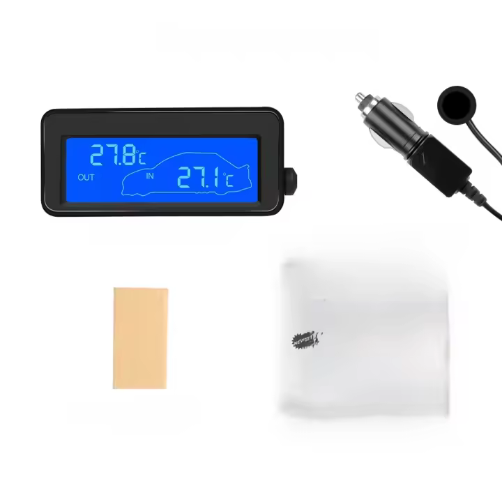 Termómetro Digital LCD Para Coche DC 12V Con Cable De Probedor De 1.5M Sensor De Temperatura Impermeable Para Interior Y Exterior - 1