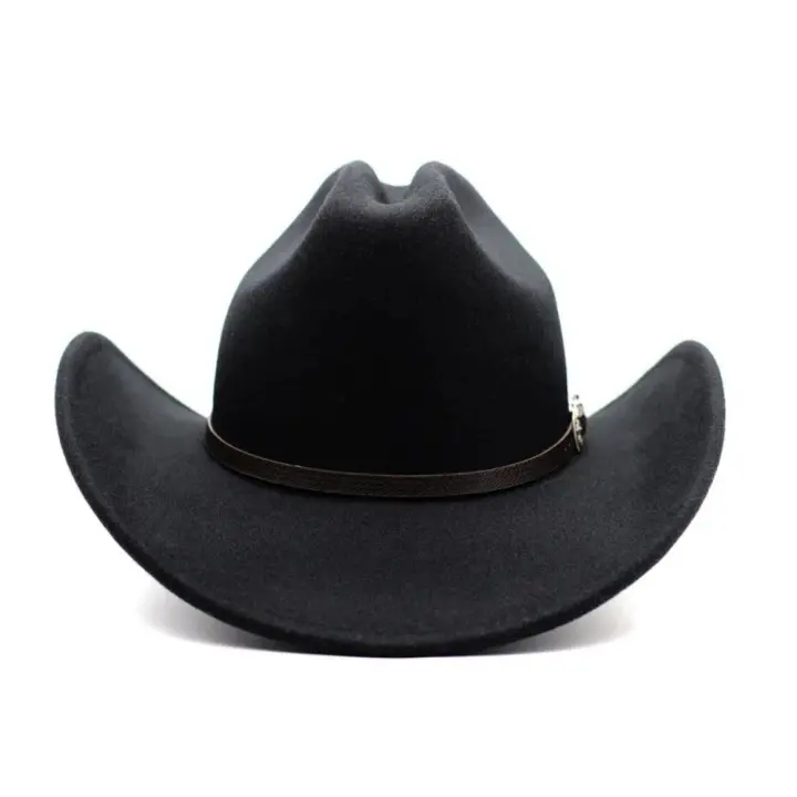 Sombrero De Vaquero Vintage Para Hombres Y Mujeres Con Borde Ancho De Cuero Estilo Jazz Cowgirl Adecuado Para Iglesia Y Casual - 1
