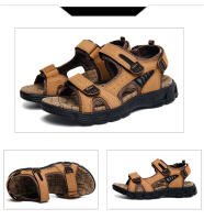 Sandalias De Cuero Genuino Para Hombre Verano Zapatillas De Playa Y Senderismo Antideslizantes Y Resistentes Al Desgaste Suaves De Goma Para Exterior - details 20