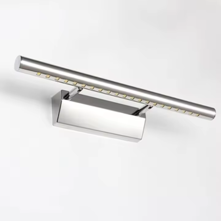 Espejo LED Con Luces De Acero Inoxidable Moderno Y Sencillo Para Baño Y Dormitorio Luz Anti Niebla Instalación Auto Contenida - 1