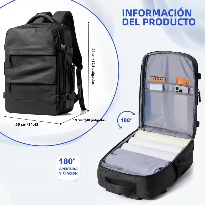 Mochila De Viaje Para Mujer Mochila De Mano Para Equipaje Portátil Aprobada Por TSA Mochila Casual Para Enfermería Y Estudiantes Capacidad De 36-55 Litros - 1