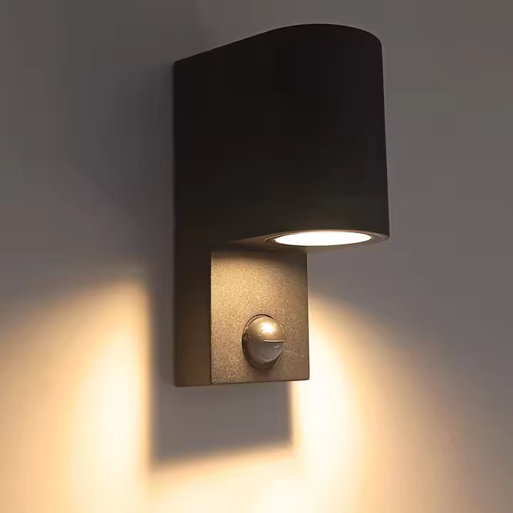 Aplique LED Interior y Exterior - IP65 - GU10 - Con Sensor de movimiento PIR - 1