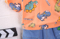 Ropa De Verano Para Bebés Niños Y Niñas Conjunto De 2 Piezas Camiseta Y Shorts Estilo Casual Con Diseño De Dibujos Animados Talla Ajustada Para Edades 4-6 Años - details 7