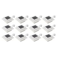vidaXL 12x Lámparas Solares LED de Exterior Cuadradas 12cm Iluminación Color Blanco,  Negro, y mas - details 0