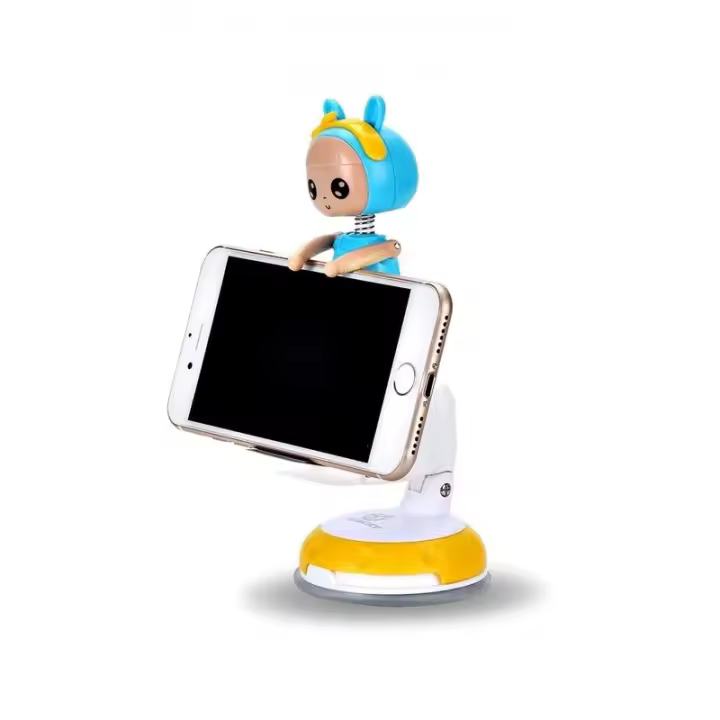 Coche con ventosa Soporte para salpicadero Smartphones universales de 3'' 6.5'' Diseño en forma de muñeca Seguro a 360º Rotación Fácil - 1