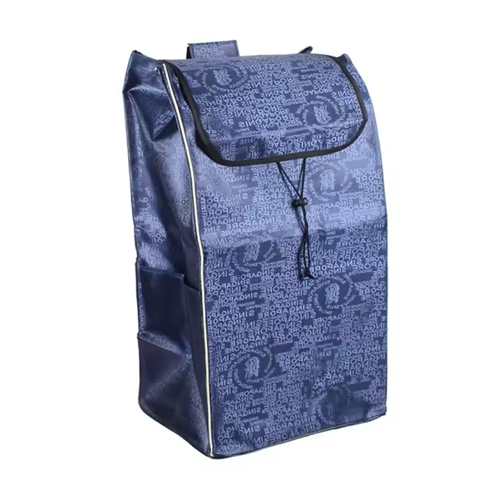 Bolsa De Almacenamiento De 72L Para Carro De Compras Con Bolsillos Laterales Y Cremallera Oxford Impermeable Para Cocina - 1