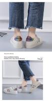 Zapatillas De Mujer Casual Para Otoño Zapatos De Caminar Planos Con Cordones Alta Calidad Moda Suela Baja Para Oficina Y Tiempo Libre - details 12