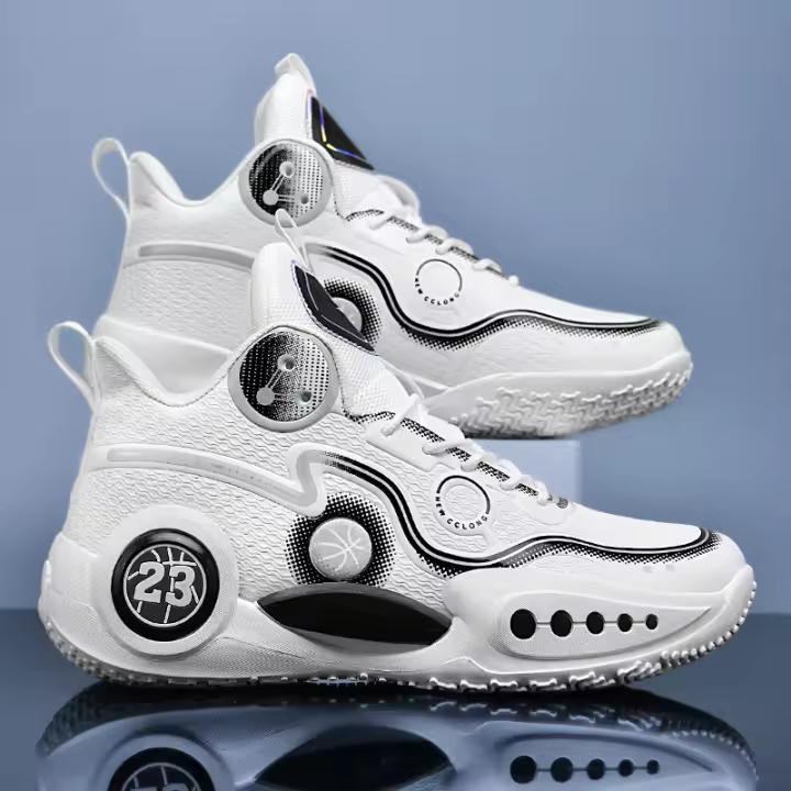 Zapatos De Baloncesto Para Hombres Zapatillas Ligeros De Entrenamiento Unisex Antideslizantes Con Suela De Goma Almohadillado Superior De PU Talla Verdadera Para Correr - 1