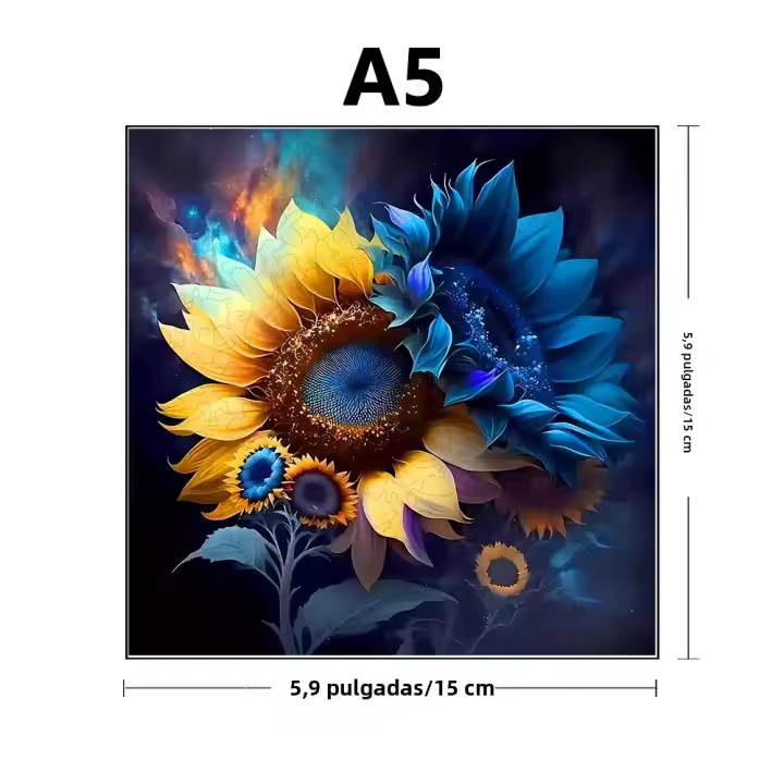 Rompecabezas De Madera En Forma De Girasol Regalo Creativo Para Cumpleaños Juego De Fiesta Decorativo Estilo Juego De Rompecabezas - 1