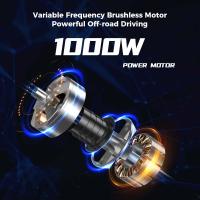Scooter Eléctrico iScooter iX6 con Neumáticos Todoterreno Neumáticos de 11 pulgadas, Motor Trasero de 1000W, Velocidad Máxima de 45km/h, Batería de 48V y 17.5Ah, Autonomía de 60km, Bloqueo NFC, Sistema Antirrobo Inteligente, Vinculación con Teléfono - details 4