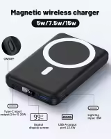 PowerBank 13000mAh, Bateria Externa Magnético Inalámbrico, Bateria Portatil Carga Rapida, Powerbank USB-C Compatible con MagSafe iPhone 14/13/12/Pro/Pro MAX/Mini - details 3