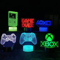 Lámpara De Juego 3D LED Iluminación De Habitación Para Niños Zona De Juegos Con Auriculares Decoración De Hogar Regalo Luz De Mesa Para Videojuegos - details 0