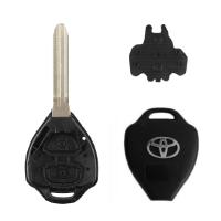 BARAC Llave Mando Carcasa de 2 Botones key shell para TOYOTA Aris, Avensis, Avalon, Echo Prado espadÍn TOY43 para llavero con insignia - details 1