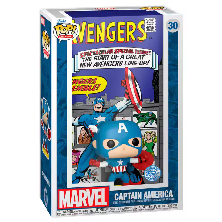Figura Pop Comic Cover Marvel Los Vengadores Avengers Capita-Figura de Vinilo Coleccionable - Idea de Regalo- Mercancia Oficial - Juguetes para Niños y Adultos - Movies Fans - Muñeco para Coleccionistas y Exposición - 1