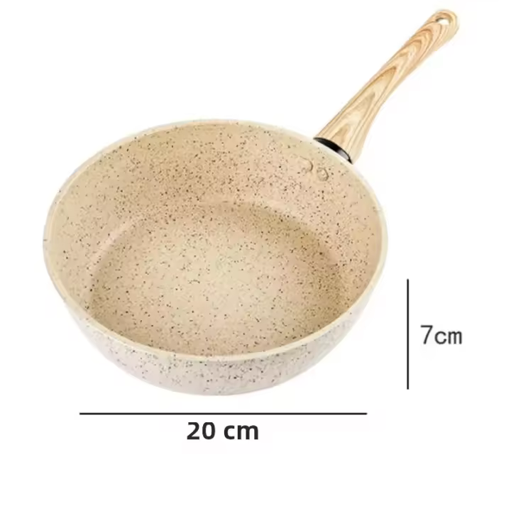 Gran sartén antiadherente de 28cm Wok Pan Ideal para asar y panqueques Inducción y cocina Compatible Respetuoso del medio ambiente sin tapa - 1