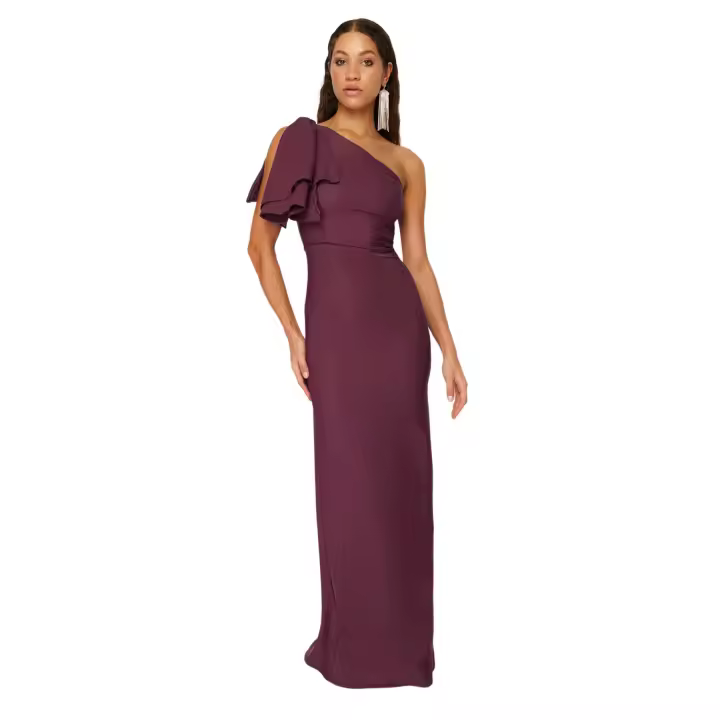 Trendyol Plum A-Cut Woven Elegant Evening Night Graduation Dress Tprss23Ae00095 - 1