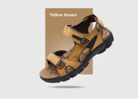 Sandalias De Verano Para Hombre Con Diseño De Playa Hechas a Mano En Cuero Genuino Antideslizantes Y Confortables Zapatos De Moda Para Exterior - details 5