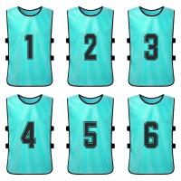 Chalecos De Deporte Para Niños 6/12PCS Camisetas De Fútbol Rápidas Secado Uniforme De Equipo De Baloncesto Entrenamiento Con Números - details 9