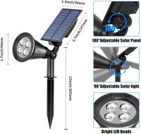 2 Unidades Foco Solar, Impermeable Luces Solares Exterior, 2 Modos de Iluminación Opcional, Ángulo de 180 ° Ajustable - details 4