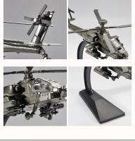 Modelo De Helicóptero De Combate Apache 1/32 En Aleación De Metal Con Sonido Y Luz Regalo Para Niños Colección De Modelos De Avión - details 9