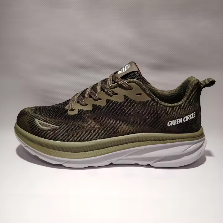 Zapatillas Running Hombre Green+Circle Mile. Verde caqui. Ultraligeras. Plantilla Memory Foam - 1
