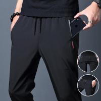 Pantalones De Correr Para Hombre 2024 Quick Dry Talla True Con Bolsillo Cremallera Y Cierre Elástico Pantalones Deportivos Casuales - details 1