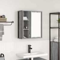 vidaXL Mueble de baño de pared con espejo gris Sonoma 50x21x60 cm - details 0