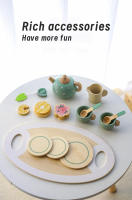 Juego De Té De Madera Para Niños Set De Cocina Pretendida Con Tetera Y Taza Para Juego De Casa Regalo Para Niños Y Niñas Edad 3-6 - details 2