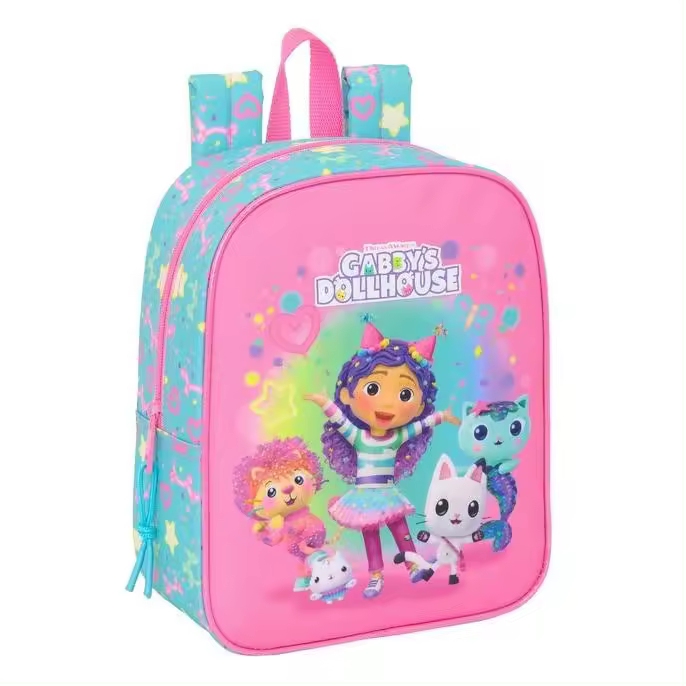 SAFTA MOCHILA GUARDERIA ADAPT.CARRO GABBY'S DOLLHOUSE CONFETTI 22x27x10cm - 1