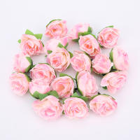 20pcs Flores Rojas De Navidad 3CM Artificial Para Boda Fiesta Decoración De Hogar Y Manualidades Material Seda Uso Indefinido - details 2