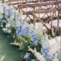 Decoración De Boda Con Flores Artificiales Rosas Y Hierba Falso Lágrima Para Jardín Exterior Adorno Para Pared Y Coronas De Flores En Vaso - details 2