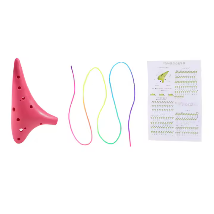 Flauta Alto C De Resina Cerámica Multicolor 12 Agujeros Instrumento Musical Portátil Para Adultos Y Niños - 1