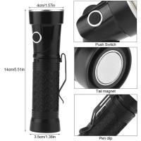 Linterna T6+COB LED Potente 4 Modos 90° Plegable Luz De Trabajo Linterna Táctica Con Cola Magnética Para Camping - details 9