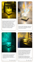 Lámpara Creativa De Cristal Con Proyector De Estrellas Y Luz De Ondas De Agua Rotativas Para Decoración De Habitaciones Luz Ambiente LED Incluida Sin Baterías Necesarias - details 1