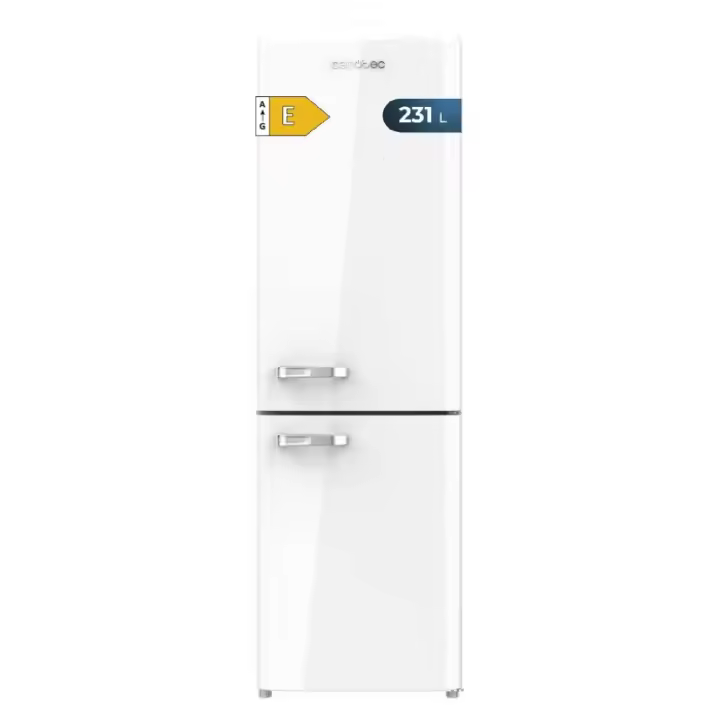 Cecotec Frigorífico retro Bolero CoolMarket Combi Origin 231 NF White E - 1