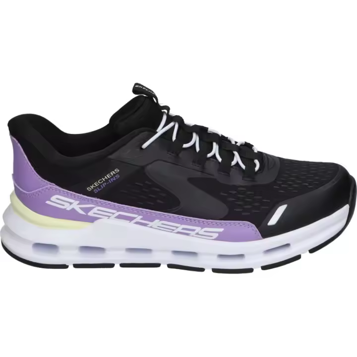 SKECHERS | Deportivas Skechers Slip-ins: Glide-Step Vista Lane para Mujer – Zapatilla Negra y Morada – Sneakers Slip Ins – Adaptive Closure – Air Cooled Memory Foam – Glide Step – Apto para Lavadora – Modelo 303654L-BKPR - 1
