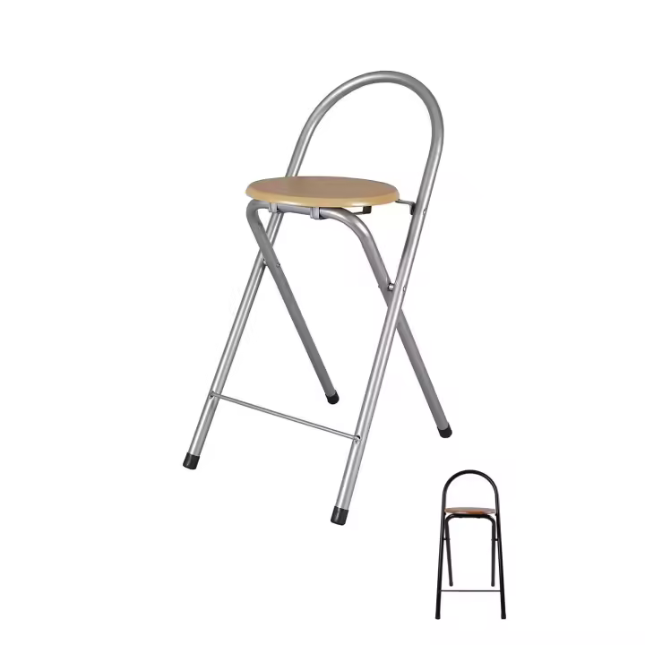 JARDIN202 - Taburete Plegable de cocina con Reposapiés | Silla plegable 37x45x80 cm - 1