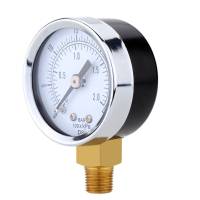 Mini Gástrula Portátil De Presión De Agua Y Aceite 0-30 PSI 0-2bar NPT Para Compresor De Aire Y Sistemas Hydraulicos Escala Doble - details 2