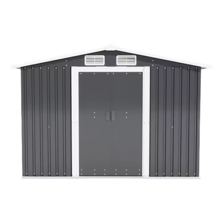 Cobertizo de Almacenamiento Outdoor 10 x8ft | Arce Anticorrosive + Puerta Cerrable Impermeable - Ideal para Terraza, Césped y Jardín - 1