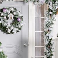10/30PCS Pino Blanco Artificiales Navidad Adornos De Árbol De Navidad DIY Coronas De Navidad Decoración De Jardín Plantas Suministro De Decoración Año Nuevo - details 10