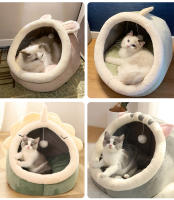 Alfombra De Gato Lavable Sillón Para Mascotas Pequeñas Cama Cálida Y Suave Jaula De Descanso Para Perros Pequeños Tienda De Invierno - details 14